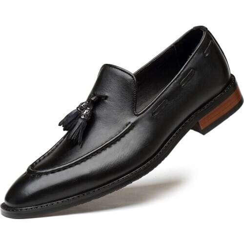 Brand Business Brogue Shoes Men Dress Casual Soft Rubber Shoes Breathable Wedding Shoes Zapatos Hombre