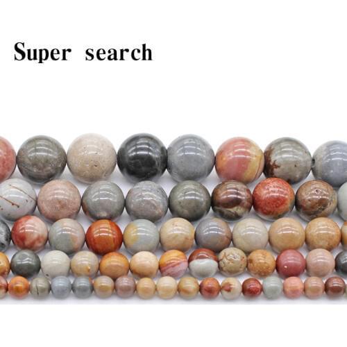 Natural stone Light Yellow Dull red Round Loose Beads For Jewelry Making DIY Necklace Bracelet Earrings Size 4 6 8 10 12mm 15inc