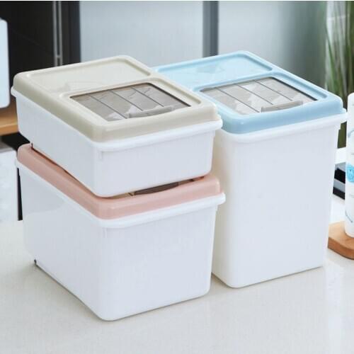 Household Rice Storage Box Kitchen Sealed Rice Bucket 10kg Flour Storage Bucket Rice Bucket