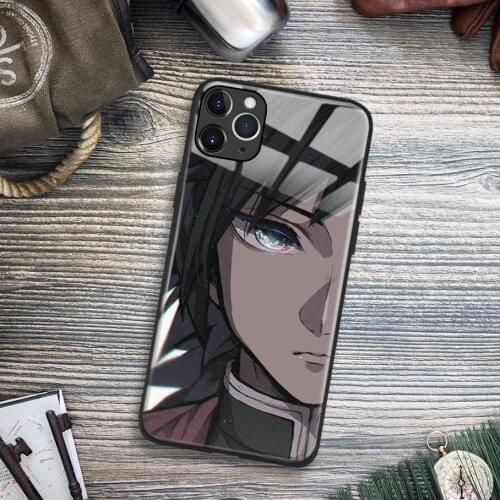 Giyu Tomioka Kimetsu No Yaiba Anime Soft TPU Glass Phone Case for IPhone SE 6s 7 8 Plus X Xr Xs 11 12 Mini Pro Max Samsung