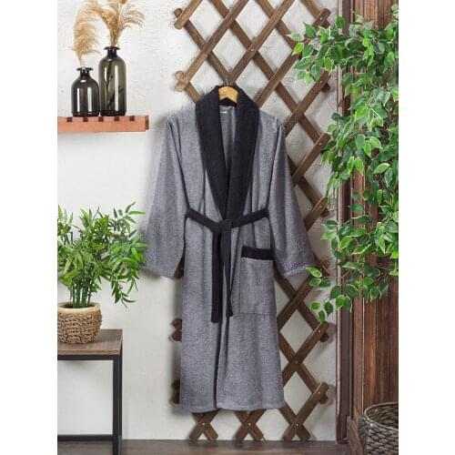 100% Cotton Long Thick Absorbent Terry Bath Robe Kimono Men LightWeight Waffle Towel Bathrobe Plus Sleepwear Men Dressing Gown