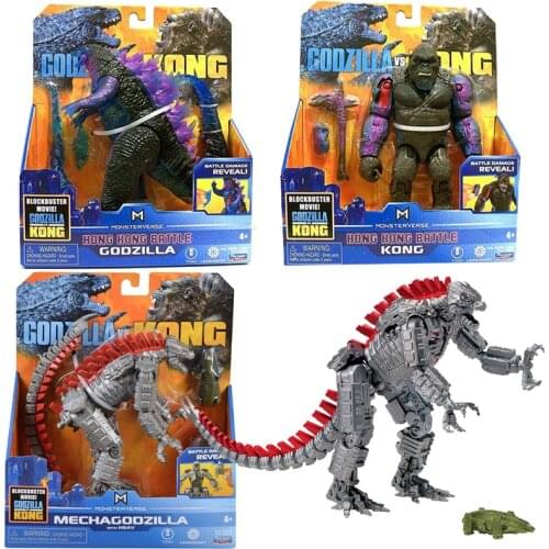 Godzilla Vs Kong Movie Light Sound Movable Toys PVC Action Figure Godzilla Gojira King Monsters Collectible Model Toys Gift 15cm