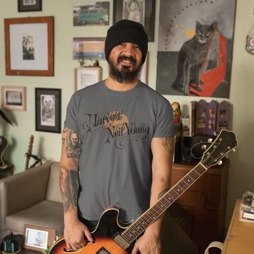 Neil Young T Shirt Man Fun 100 Cotton Print Tee Shirt Short Sleeve Basic Tshirt 4xl