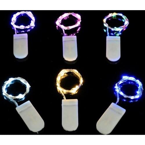 10 LED silver copper wire string Lights Waterproof Halloween Lights CR2032 Battery Holiday Party Wedding Christmas Decorations
