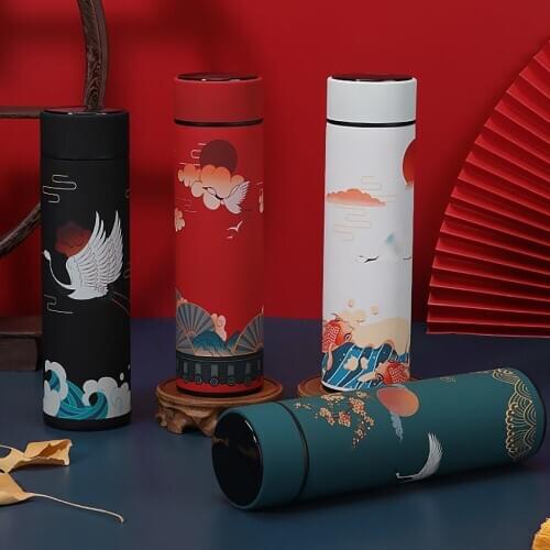 Chinese Style Trend Creative Water Cup Thermos Bottle Stainless Steel Insulated Cup Vacuum Flask Coffee Mug