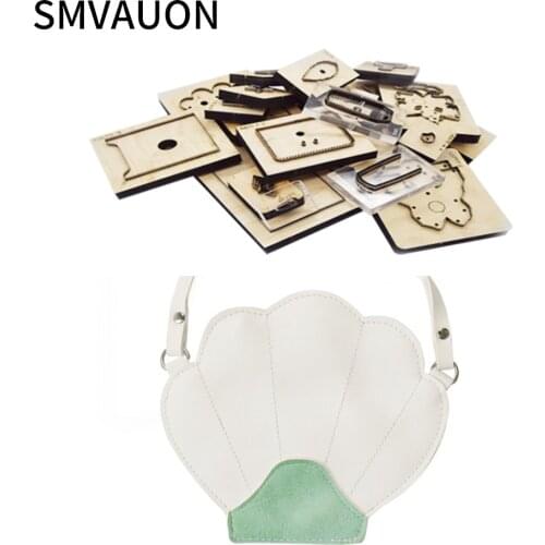Leather Tools Wooden Die-cut Shoulder Bag, Scallop-shaped Shoulder Bag New Shoulder Bag For Die-cutting Machines SMVAUON
