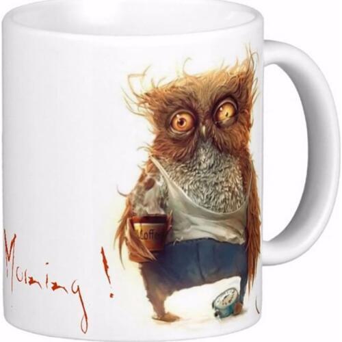Drunk Owl White Coffee Mugs Tea Mug Customize Gift By LVSURE Ceramic Mug Travel Coffee Mugs