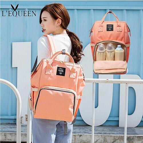 Lequeen Mommy Backpacks Nappy Bags Diaper Bags Backpack Maternity Large Volume Outdoor Travel Bags for mummy with hooks LPB44