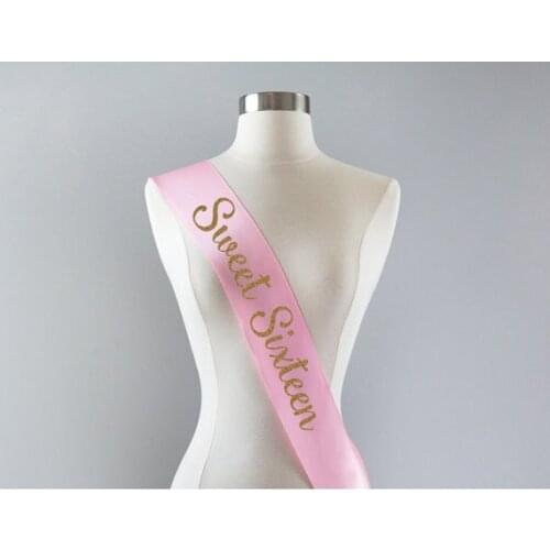 Sweet Sixteen 16 Birthday Gift Idea for girls Custom Personalized Sashes Custom color and lettering wedding Party Sash