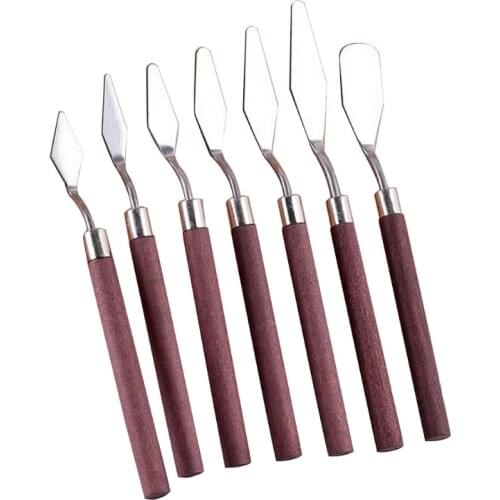 Multi-purpose Artist Palette Knife Painting Mixing Scraper for Oil Acrylic and More Pack of 7 for students Adults