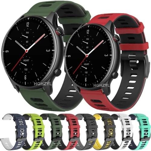 Straps For Xiaomi Huami Amazfit GTR 2e/GTR 47MM 42mm Silicone Smart Band Bracelet For Amazfit pace Stratos 3 2 Wristband Correa