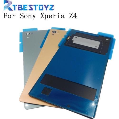 RTBESTOYZ Back Glass Battery Cover For Sony Xperia Z4 Z3+ Z3 Plus E6553 Battery Back Door Cover Case Housing With NFC