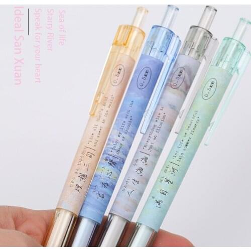 4Pcs Fruit Party Joint Pen Japanese Cartoon Ink Pen Gel Pen Mitsubishi KOKUYO Zebra Limited Gel Pen