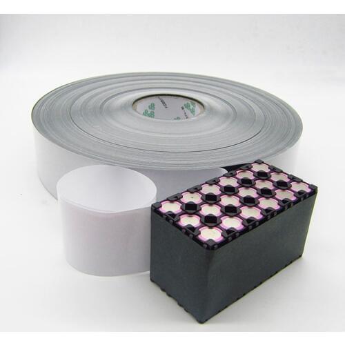 18650 lithium battery 63MM gummed paper width barley green shell paper self-adhesive insulation gasket thickness 0.2MM