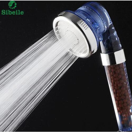 SBLE Pressure Boost Shower Nozzle ABS Plastic Water Saving Handheld Shower Head With 3 Function Bathroom Showerhead