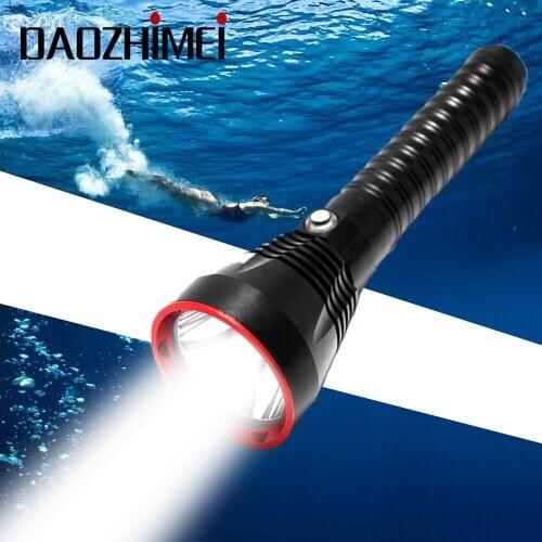 Super Bright Diving TorchXHP70.2 Yellow/White Light LED Flashlight 6000 Lumens Tactical Flashlights Waterproof Underwater Lamp