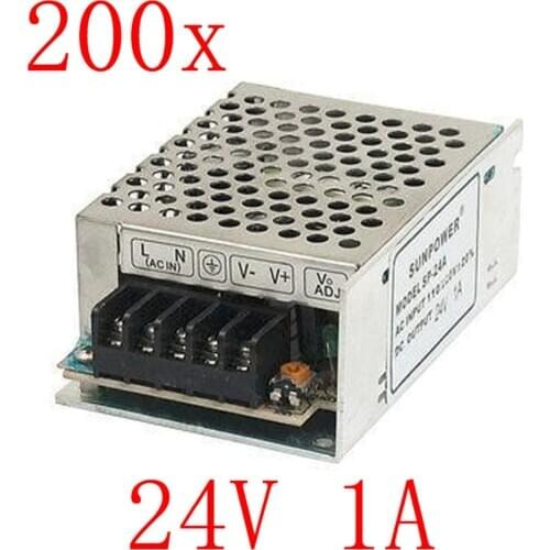 FREE DHL 200pcs/lot DC24V 1A 24W LED Switching Power Supply Transformer,Input AC110~240V for LED strip light,2 years warranty