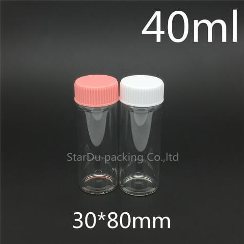 15pcs 30*80mm 40ml screw neck glass bottle with Plastic cap for vinegar or alcohol,carft/storage candy bottle