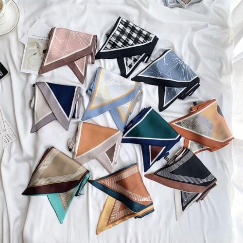 Women Long Small Silk Scarf Narrow Long Hair Band Streamer Decorative Neckerchief Korean Retro Tie Bag Wrapped Scarf Women