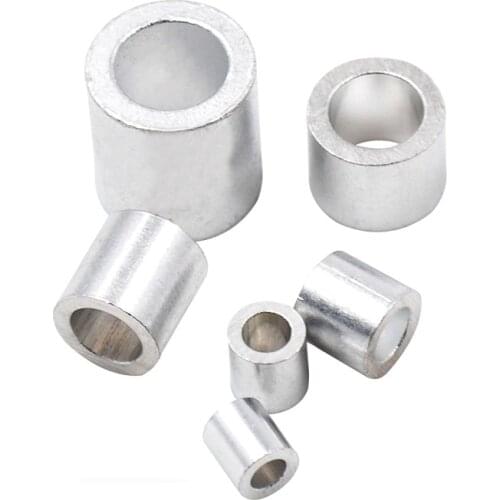 0.5-0.8-1-1.2-1.5-1.8-2-2.5-3-4-10MM Round Aluminum Wire Rope Aluminum Ferrules Crimping Sleeves clamps Clip wire cable Fittings