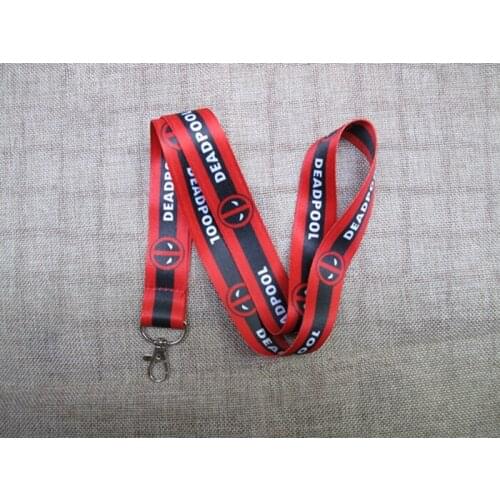 1PCS Cartoon Deadpool Lanyard Strap Cell Phone Rope Key Chain For Fan gift