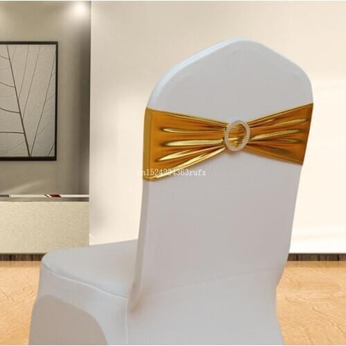 100pcs Spandex Lycra Wedding Chair Covers Bands Wedding Party Chair Decoration Birthday Chair Cover