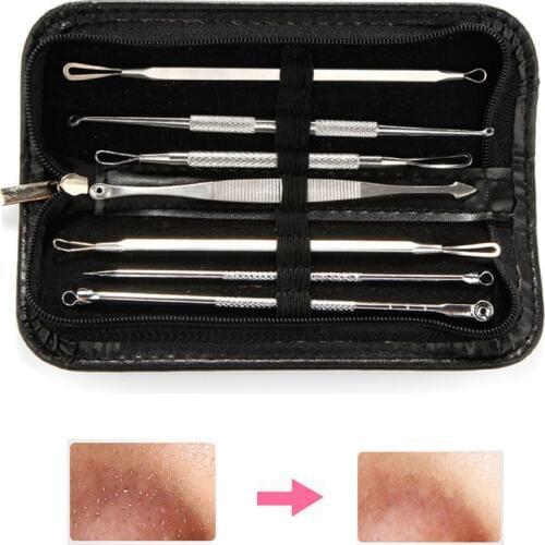 7PCS Blackhead Remover Beauty Tools Black Spots Needles Set Pore Cleaner Face Skin Care Tools Blackhead Extraction Acne Remover