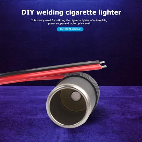 DC 12V 10A Car Cigarette Lighter Socket Adapter Universal Charger Cable Female for Outdoor Personal Car Parts Protection