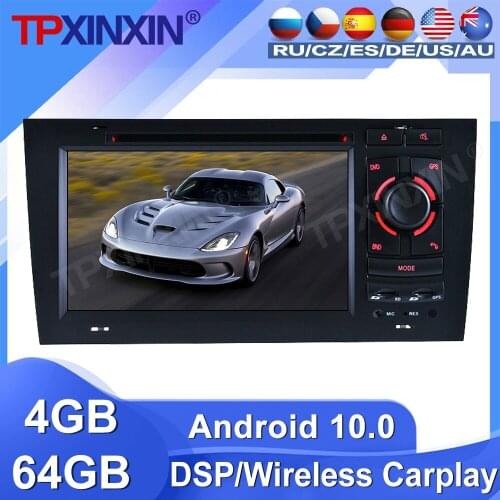 4+64G For Audi A6 1997 1998 1999 2000 - 2004 Android 10 Car Radio Tape Recorder Video Multimedia Player GPS Navigation Screen