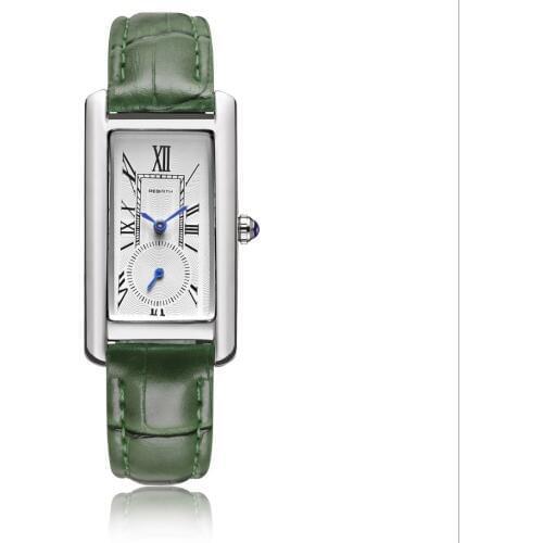 Fashion REBIRTH Brand Quartz Women Watch Rectangle Analog Leather Clock Lady Casual Gift Girl Wristwatches Montre Femme Relogio
