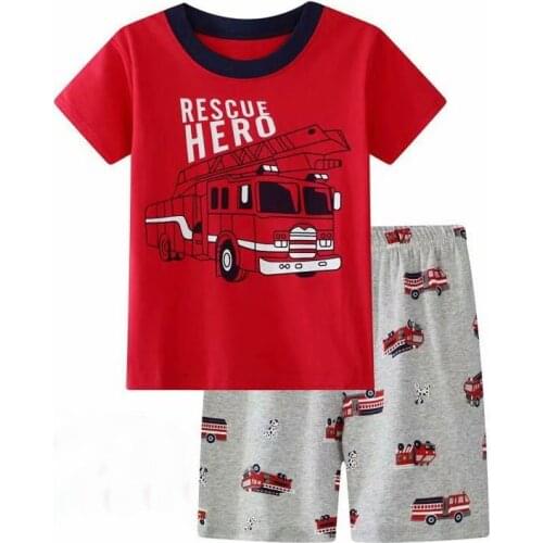 Childrens Sleepwear Pyjamas Pijamas Sets Short Sleeve T-Shirts+Shorts Underwear Sutis Kids Clothes Baby Girls Cotton Pajamas PJS