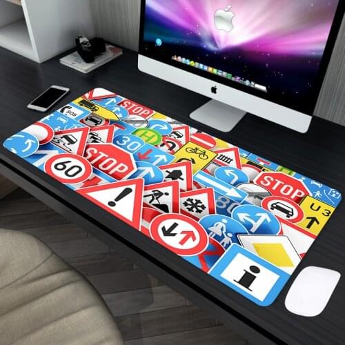 Road Sign Mause Pad Mouse Speed Big Mousepepad Computer Mat Ergonomic Mousepad Kawaii Carpet Keyboard