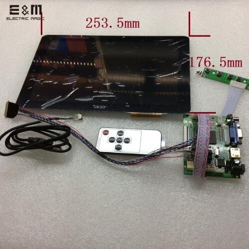 E&M 10.1 inch 1280*800 Capacitive Touch Screen IPS LCD Module Monitor Display Backing Car HDMI VGA AV Raspberry Pi 3 Remote