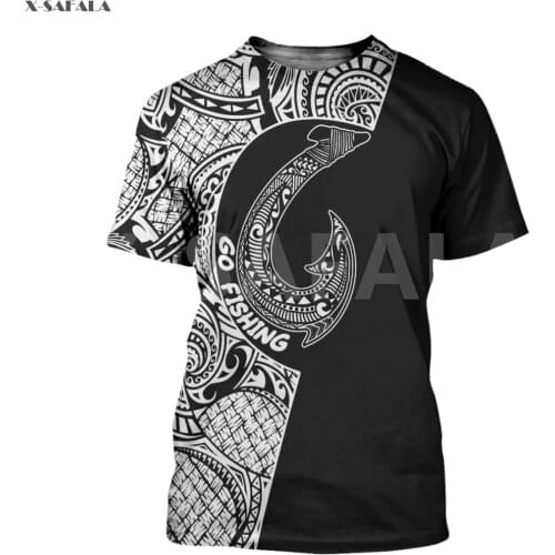 Fiji Polynesian Turtle Samoa Eagle Fishing 3D Fashion All Over Printed Round Neck T-Shirts Men Women Harajuku Casual Top Tee