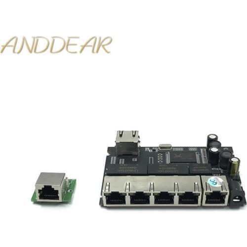 5-port Gigabit switch module is widely used in LED line 5 port 10/100/1000 m contact port mini switch module PCBA Motherboard