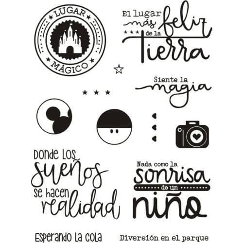 Spanish 34 stamp Clear Stamp for Scrapbooking Transparent Silicone Rubber DIY Photo Album Decor B19