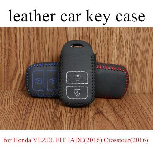 Only Red Only Red hot sale for Honda VEZEL FIT JADE(2016) Crosstour(2016) Crider(2016) hand sewing leather car key case cover