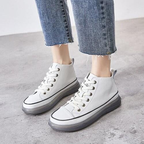 Platform Sneakers for Women Nice Genuine Leather High Top Designer Shoes Woman Flats Tennis Female Casual Shoes Womens Sneakers