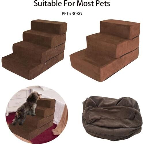 Dog Stairs Dog House Pet Stairs Removable Puppy Dogs Bed Stairs Anti-slip Large Pet 3 Steps Ladder For Puppy Cat Pet Supplies