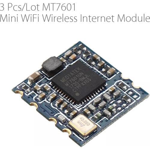3pcs/lot Mini WiFi Module Wireless Internet Module Support LINUX2.4/2.6 WINCE5.0/6.0 HLK-7601U2 MT7601 MT7601UN for Smart Home