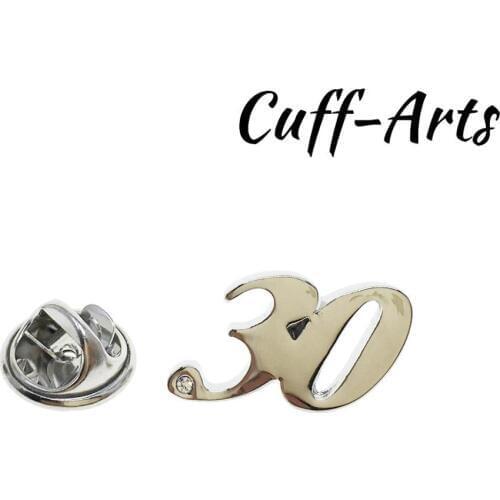 Lapel Pin Badges for Men Number 30 Lapel Pin Badge Fashion Brooches Novelty Lapel Pin By Cuffarts P10207