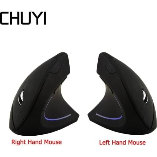 2.4Ghz Wireless Vertical Mouse Ergonomic Gaming Right/Left-handed 1600DPI USB Optical For PC Laptop