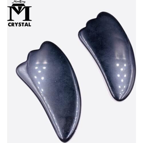 Natural Obsidian Stone Guasha Massage Tool Pinprick SPA Therapy GuaSha Massager Scraping Board Antistress Body
