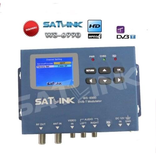 Satlink WS-6990 AV input single-channel DVB-T Modulator Compact and wall mountable WS6990 WS 6990