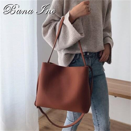 Casual Large Capacity Totes Designer Handbags Luxury Matte Leather Female Shoulder Messenger Bag Big Buckets Bag Lady Purse 2021