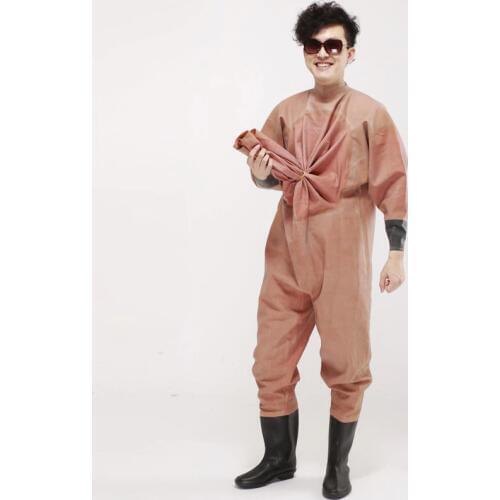 Rubber Fishing Waders clothes with boots Breathable Waterproof Diving Suit Surf fly fishing overalls Rubber Wading Pants HW069