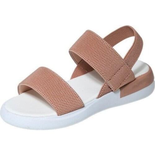 Women Sandals Summer Shoes Peep-toe Slip On Flat Sandals For Woman Roman Style Sandal Mujer Ladies Sandalias