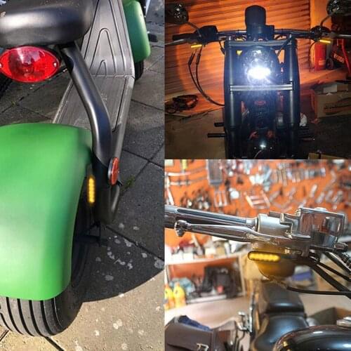 Motorcycle Signal Lamp Amber Flowing Water LED Turn Signal Light Handlebar