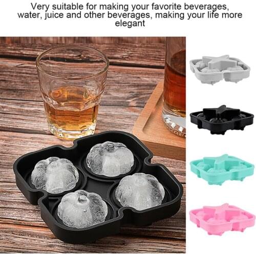 Ice Mold Silicone Non-Stick Ball Maker DIY Ice Mould Tray Homemade Ice Cube Home Kitchen Bar Beverage Making Supplies