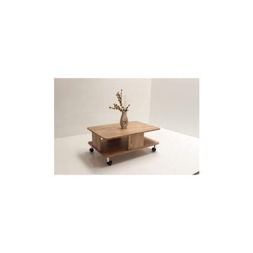 Modern lux Oval Edge Medium Coffee table With Wheels for Lux Pine-Pine coffe table